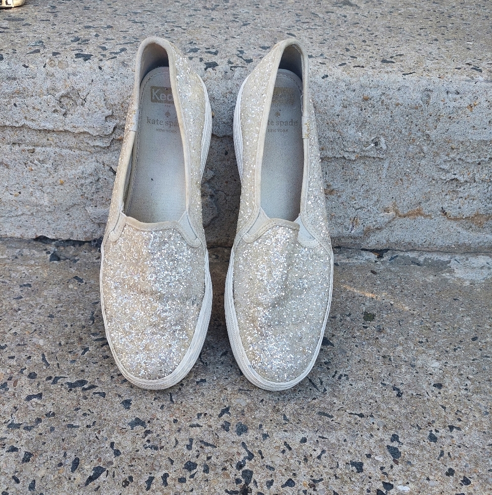 KATE SPADE Keds Glitter Slip On woman size 9.5